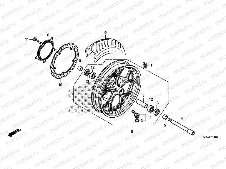 F-14 FRONT WHEEL