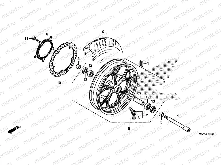 F-14 FRONT WHEEL