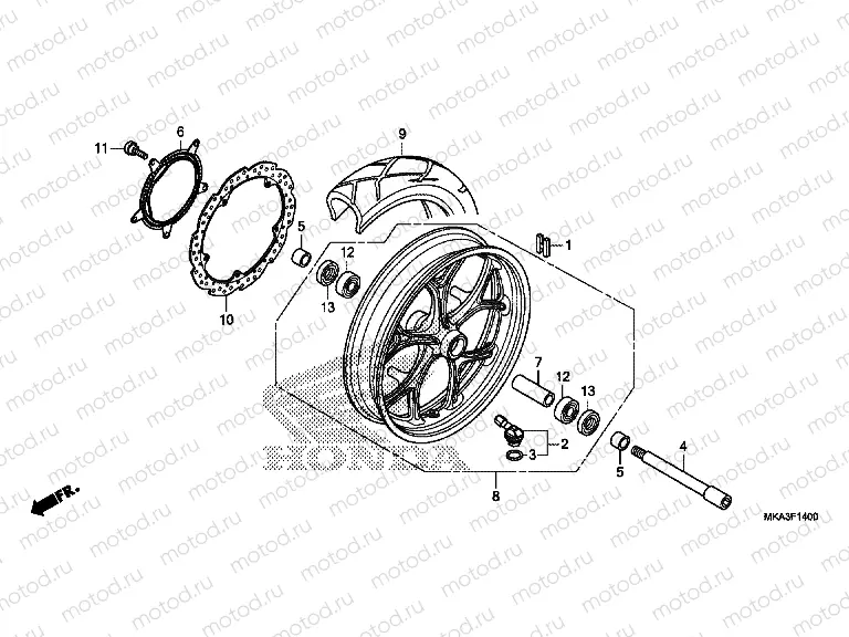 F-14 FRONT WHEEL
