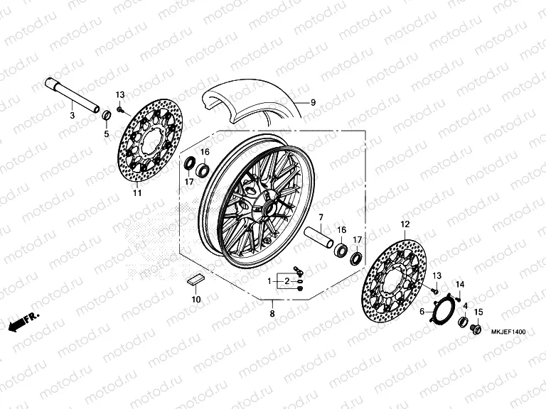 F-14 FRONT WHEEL