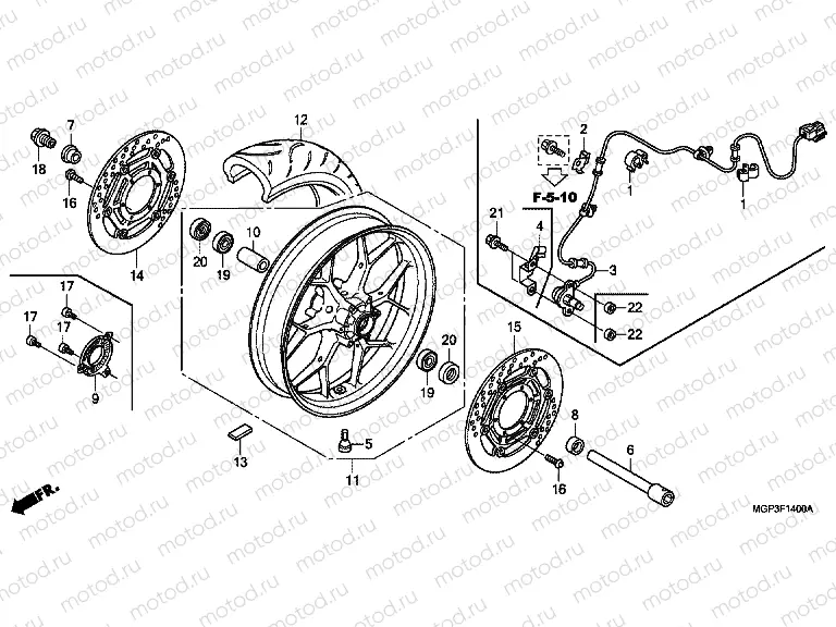 F-14 FRONT WHEEL