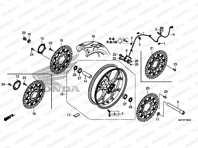 F-14 FRONT WHEEL
