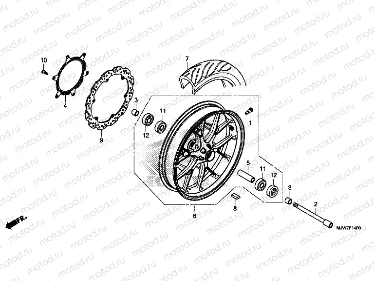F-14 FRONT WHEEL
