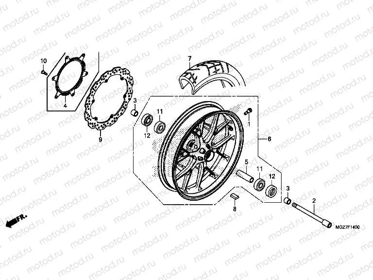 F-14 FRONT WHEEL