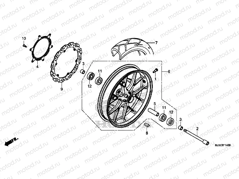 F-14 FRONT WHEEL