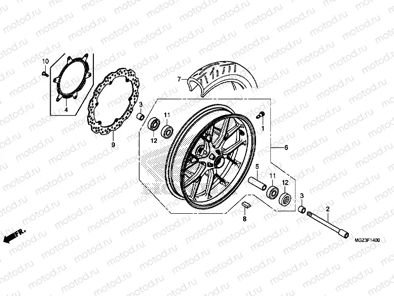 F-14 FRONT WHEEL