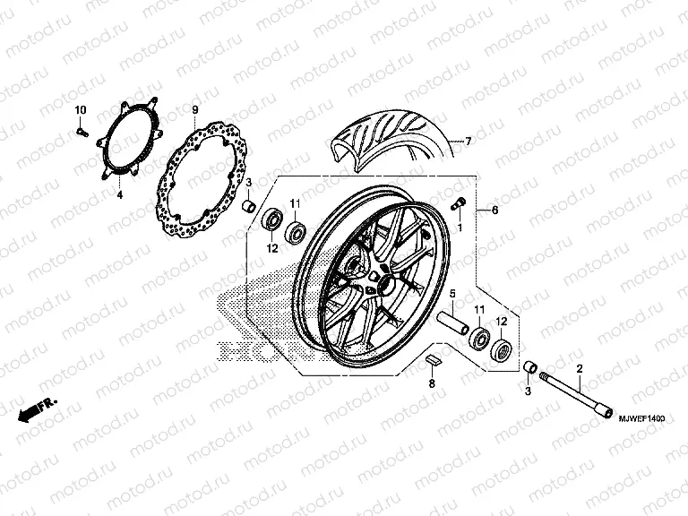 F-14 FRONT WHEEL