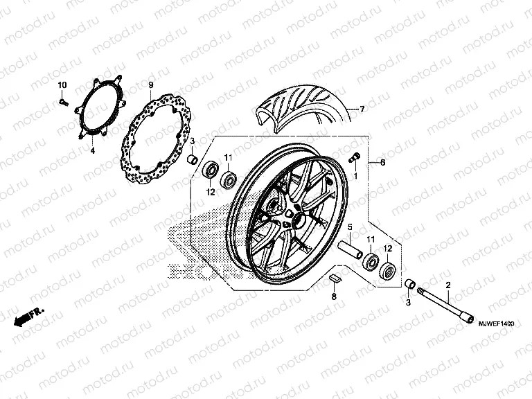F-14 FRONT WHEEL