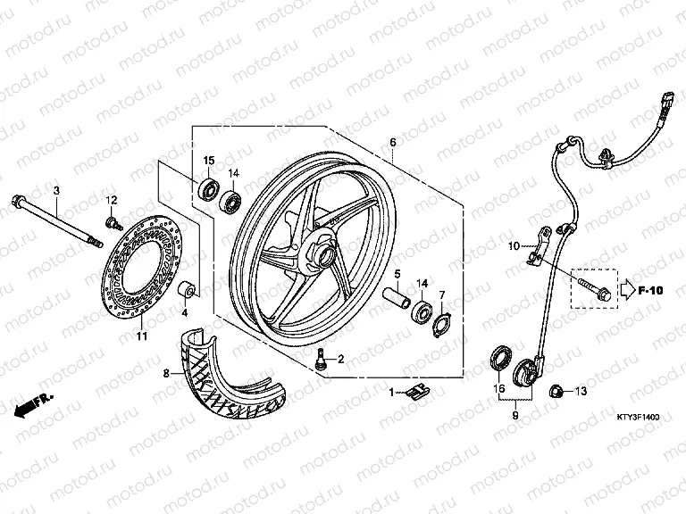 F-14 FRONT WHEEL