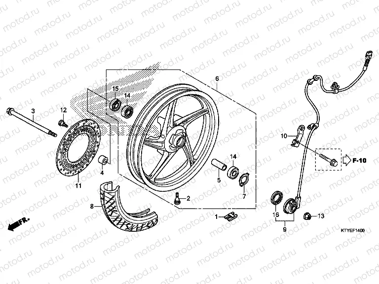 F-14 FRONT WHEEL