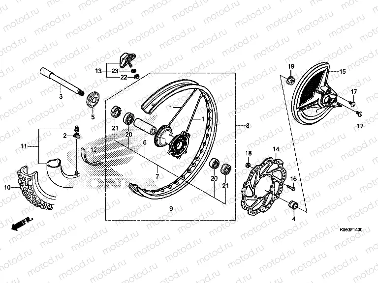F-14 FRONT WHEEL