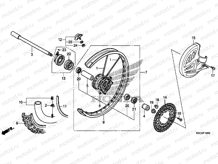 F-14 FRONT WHEEL