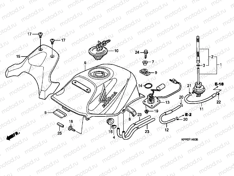 F-14 FUEL TANK (CBR125R / RS / RW5 / RW6 / RW8)