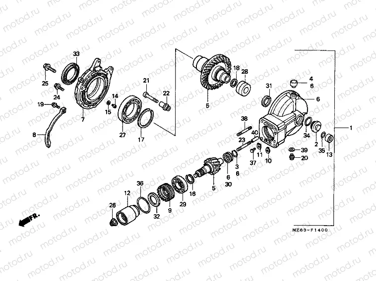 F-14 MAIN TRANSMISSION DRIVE GEAR