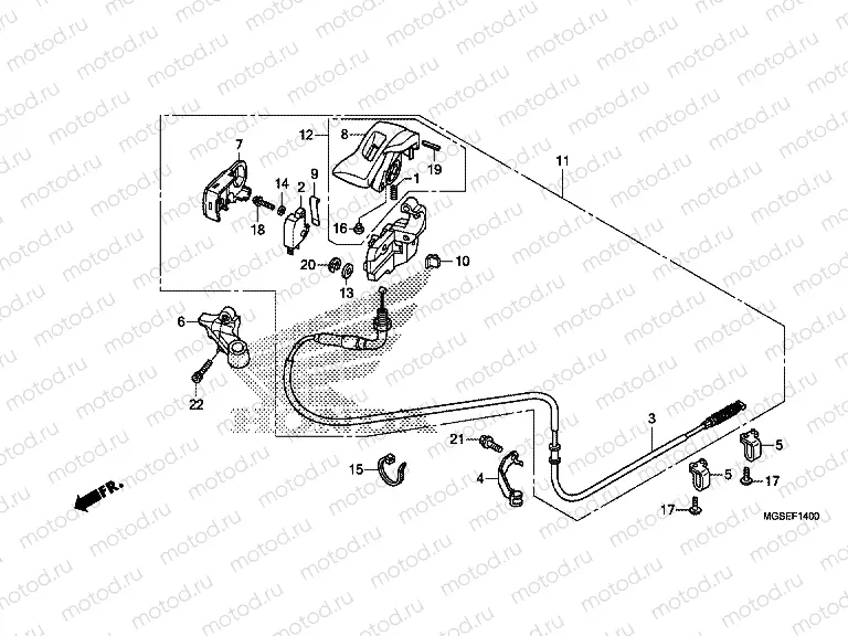 F-14 PARKING BRAKE BRAKE LEVER