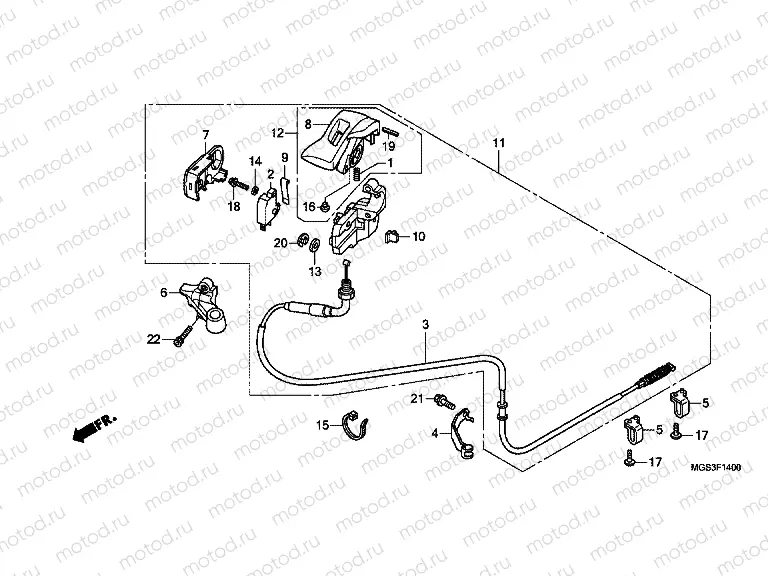 F-14 PARKING BRAKE BRAKE LEVER