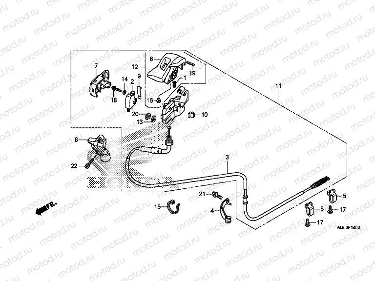 F-14 PARKING BRAKE BRAKE LEVER