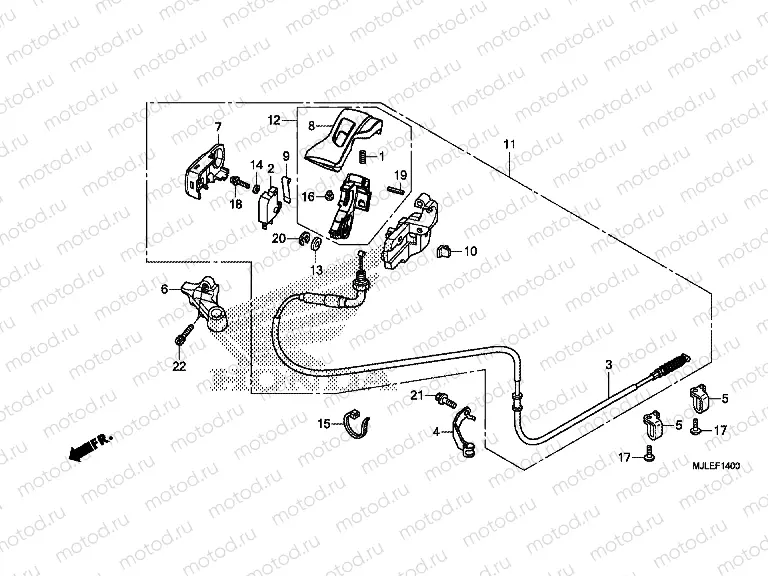 F-14 PARKING BRAKE BRAKE LEVER