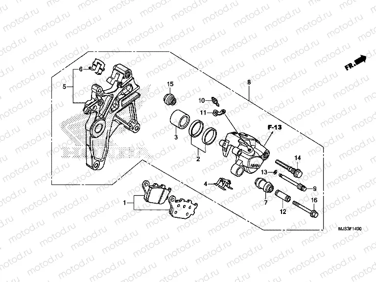F-14 REAR BRAKE CALIPER