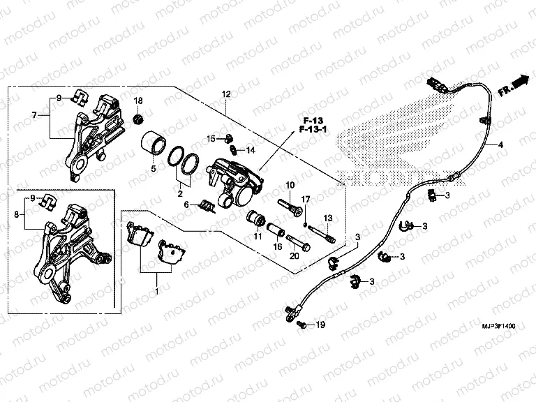 F-14 REAR BRAKE CALIPER