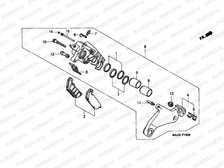 F-14 REAR BRAKE CALIPER (ST1100)