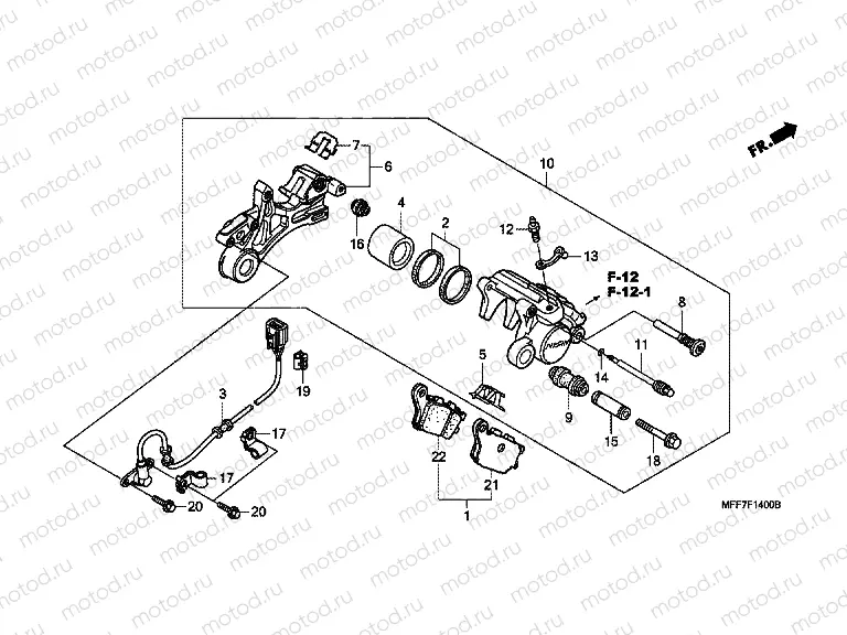 F-14 REAR BRAKE CALM / SPEED SENSOR
