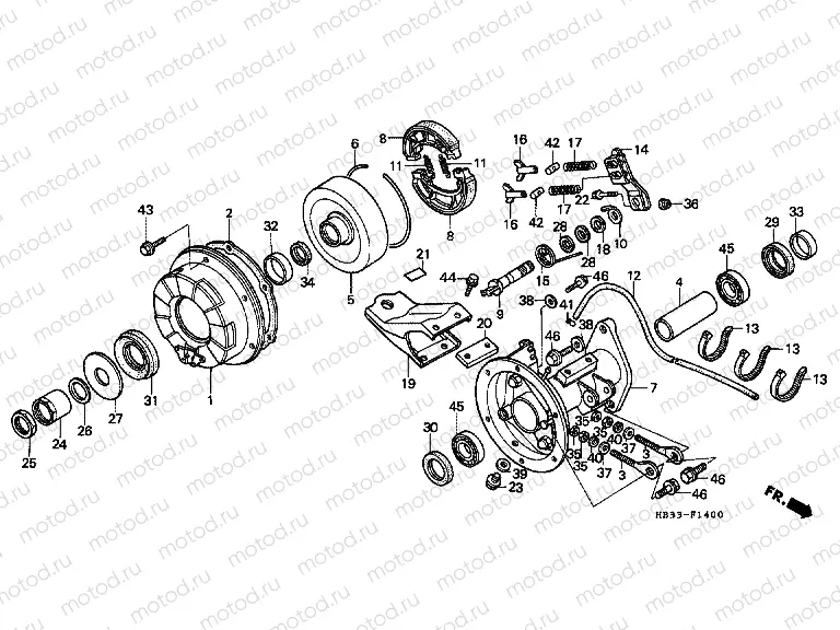 F-14 REAR BRAKE DRUM