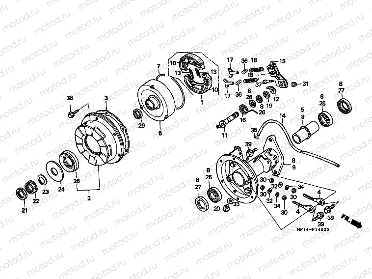 F-14 REAR BRAKE DRUM