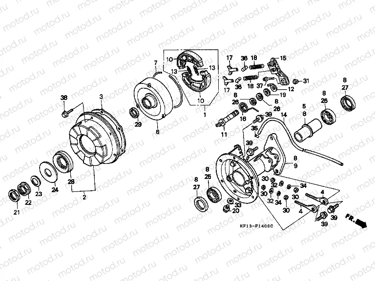 F-14 REAR BRAKE DRUM