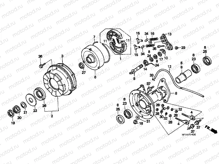 F-14 REAR BRAKE DRUM
