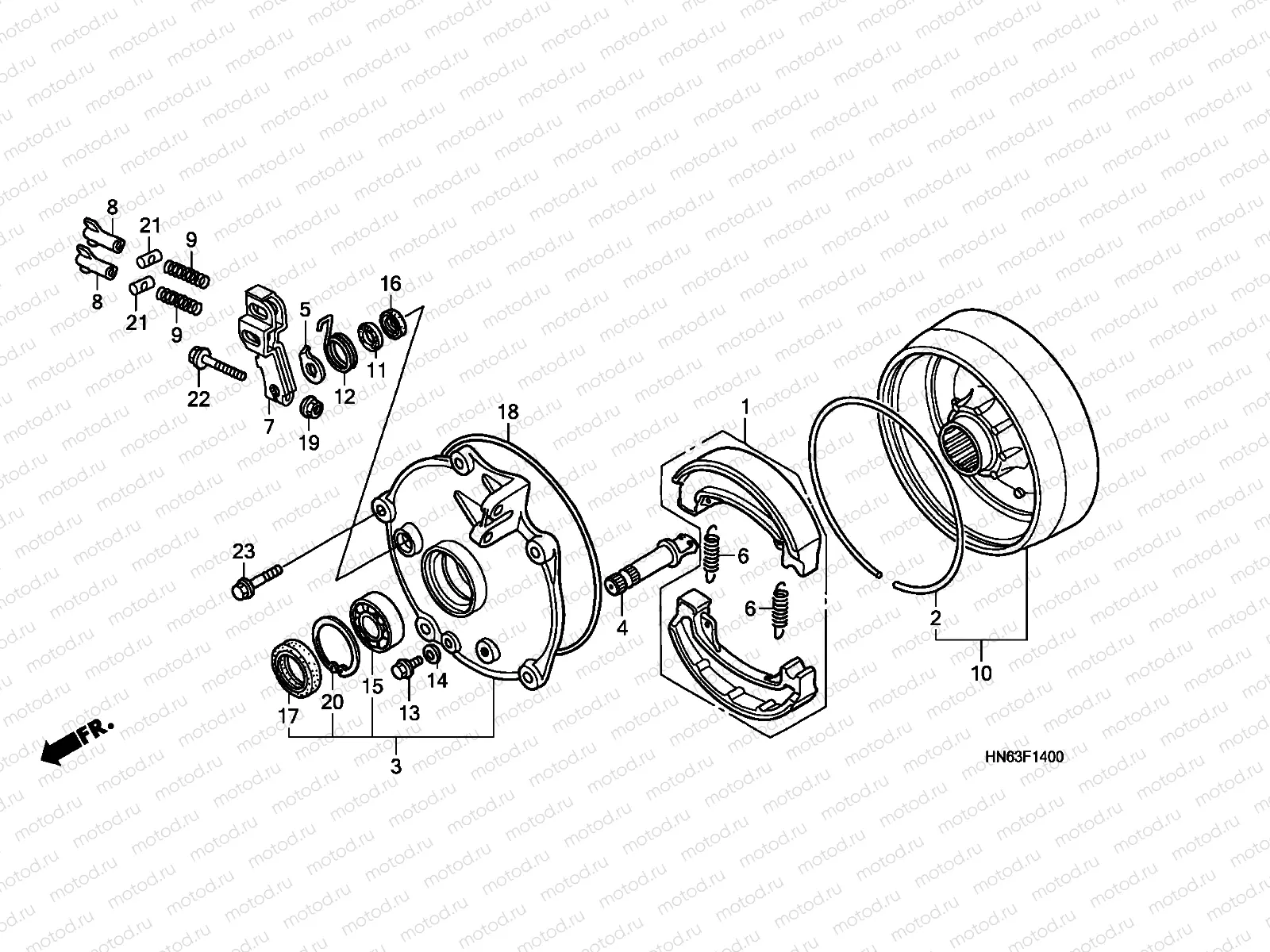 F-14 REAR BRAKE DRUM