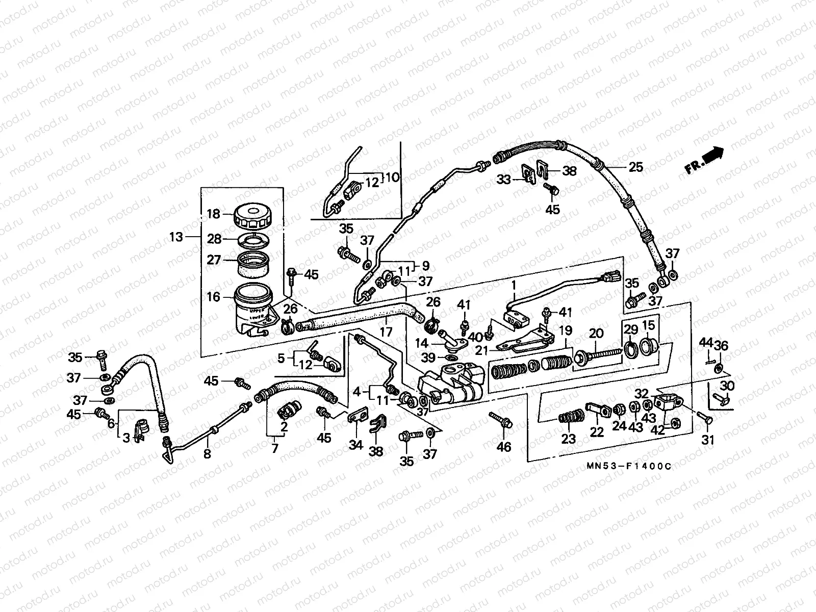 F-14 REAR BRAKE MASTER CYLINDER