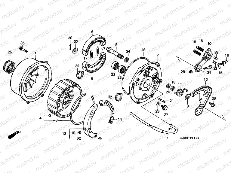 F-14 REAR BRAKE PANEL