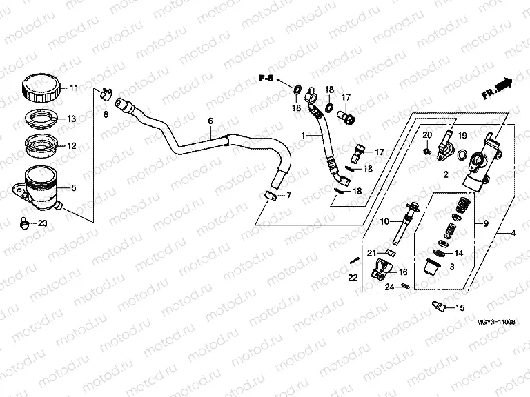 F-14 REAR MASTER CYLINDER