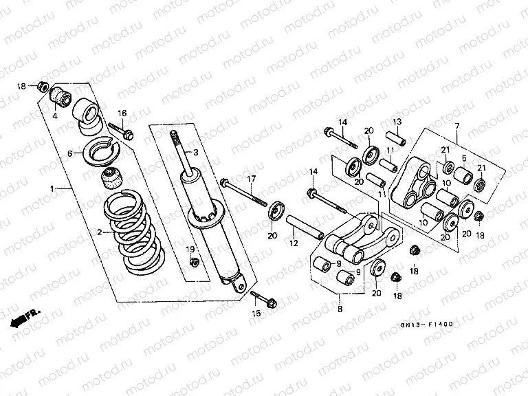 F-14 REAR SHOCK ABSORBER
