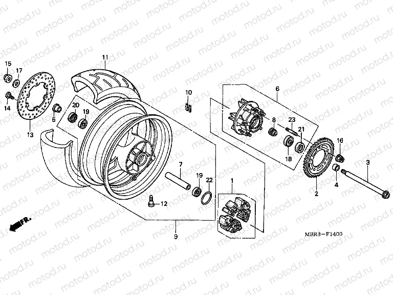 F-14 REAR WHEEL