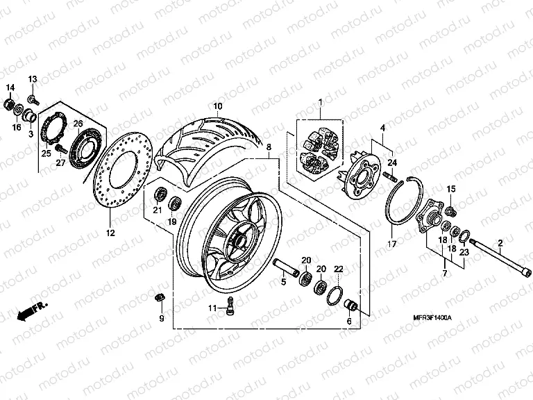 F-14 REAR WHEEL
