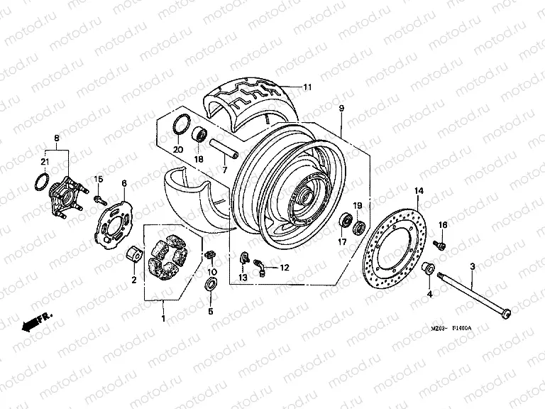 F-14 REAR WHEEL