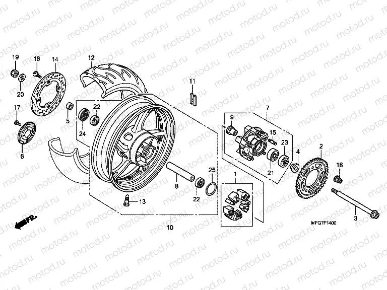 F-14 REAR WHEEL
