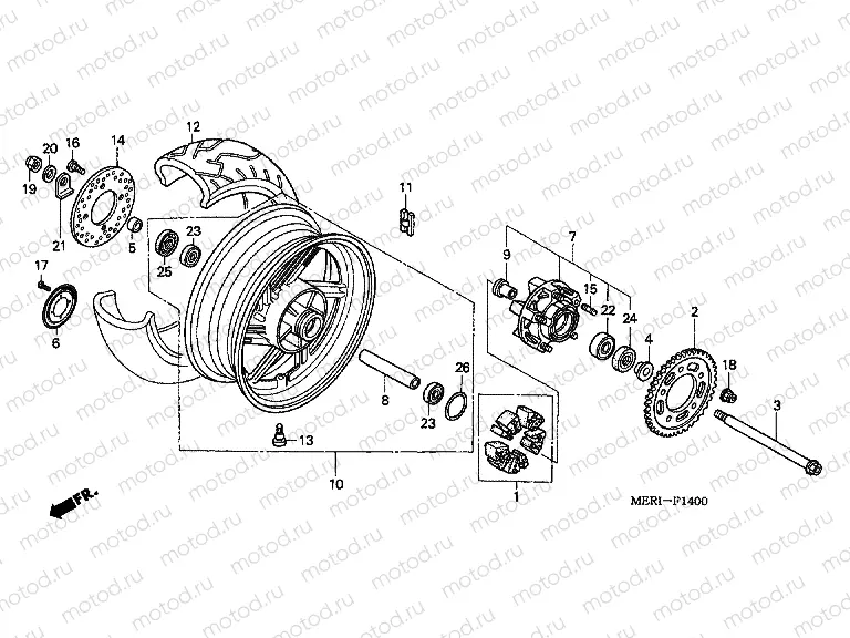 F-14 REAR WHEEL