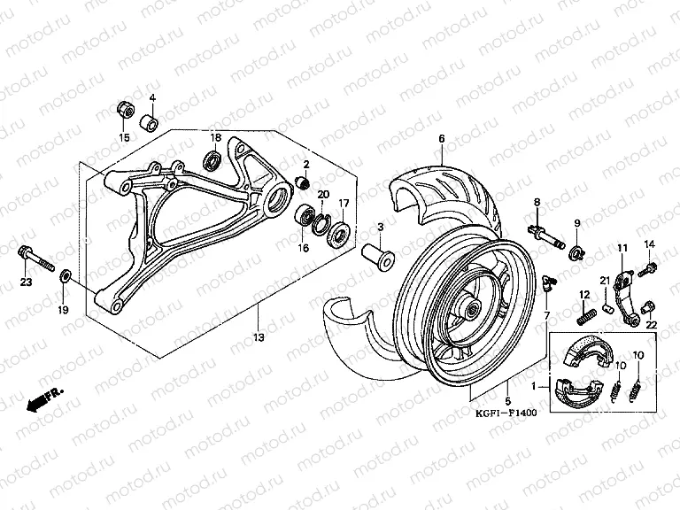 F-14 REAR WHEEL / SWING