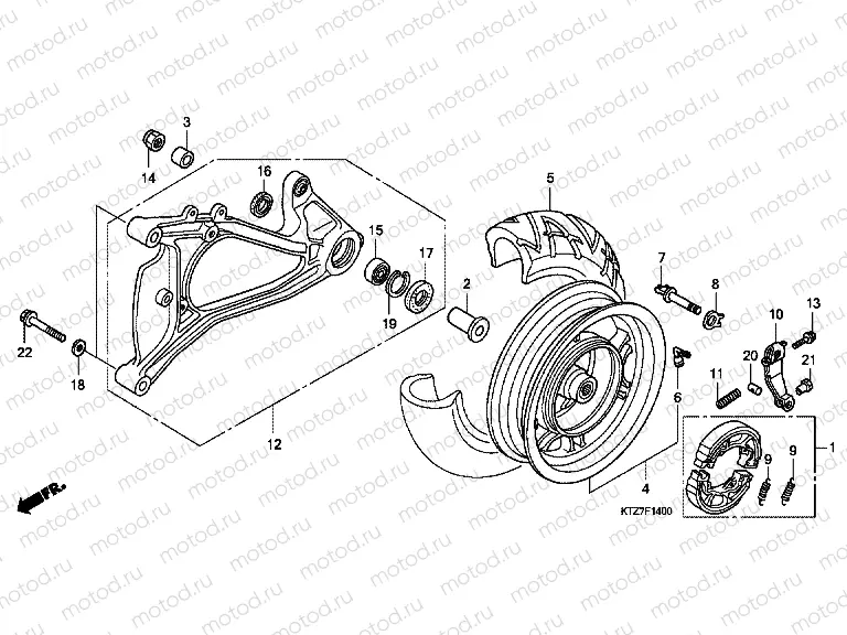 F-14 REAR WHEEL / SWING