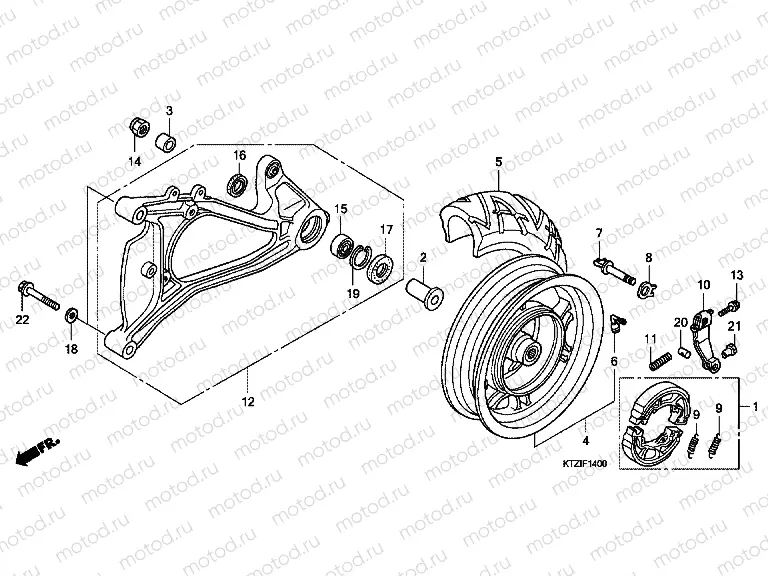 F-14 REAR WHEEL / SWING
