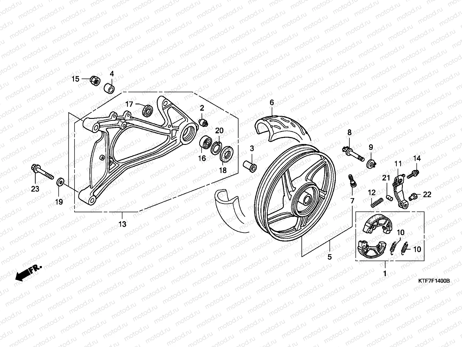F-14 REAR WHEEL/SWINGARM