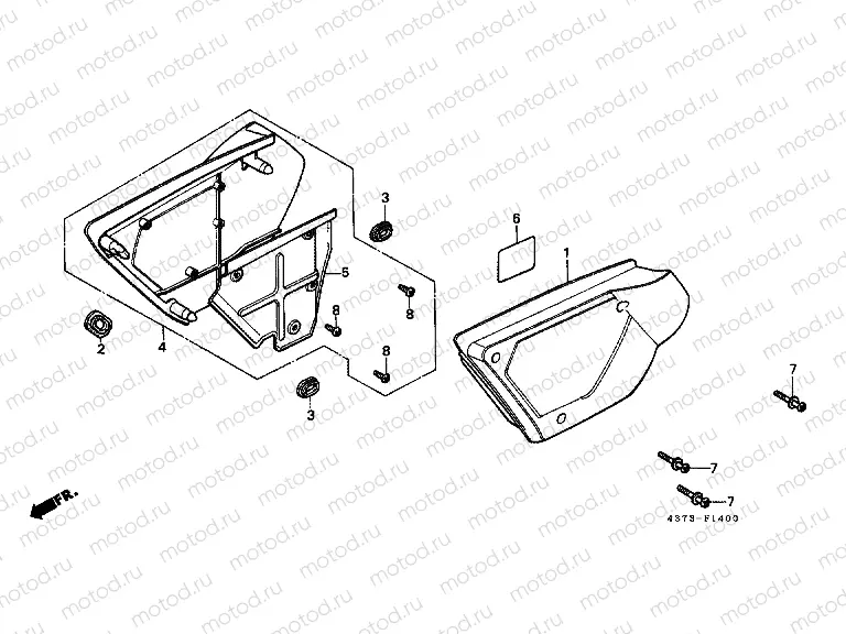 F-14 SIDE COVER (XL125SZ / A / B / C)