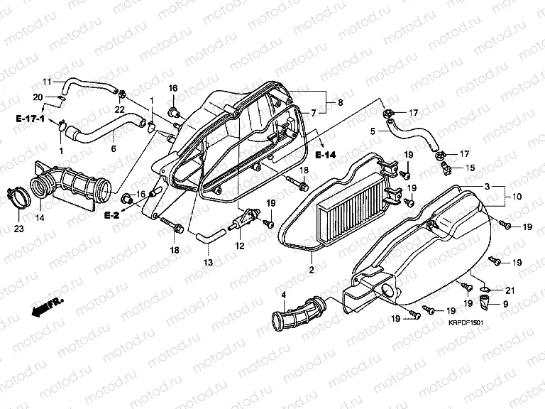 F-15-1 AIR FILTER (SCV100F9, A-U)