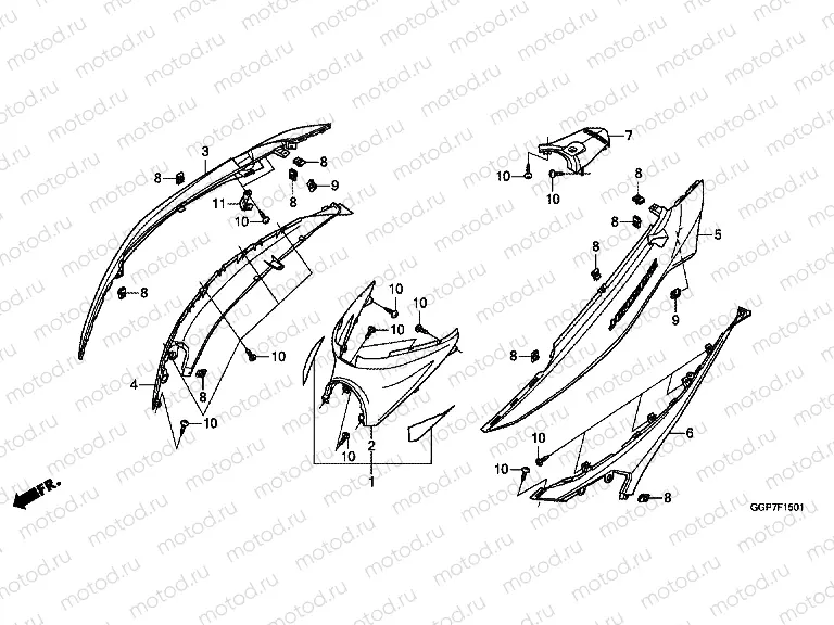 F-15-1 BODY COVER (NSC502WH / T2)