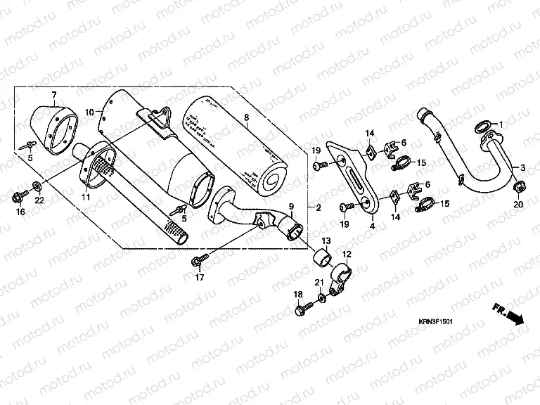 F-15-1 EXHAUST DRUM (CRF250R5)