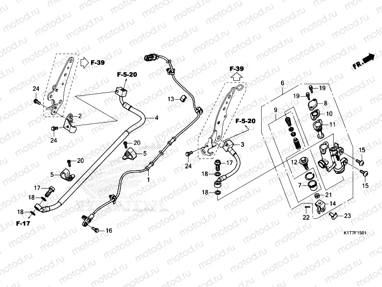 F-15-1 REAR BRAKE MASTER CYLINDER