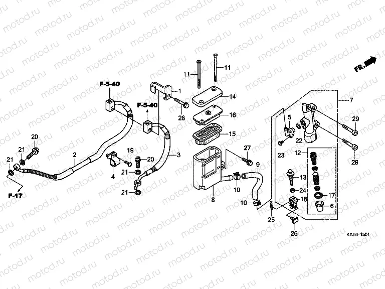F-15-1 REAR BRAKE MASTERCYLINDER (CBR250RA)
